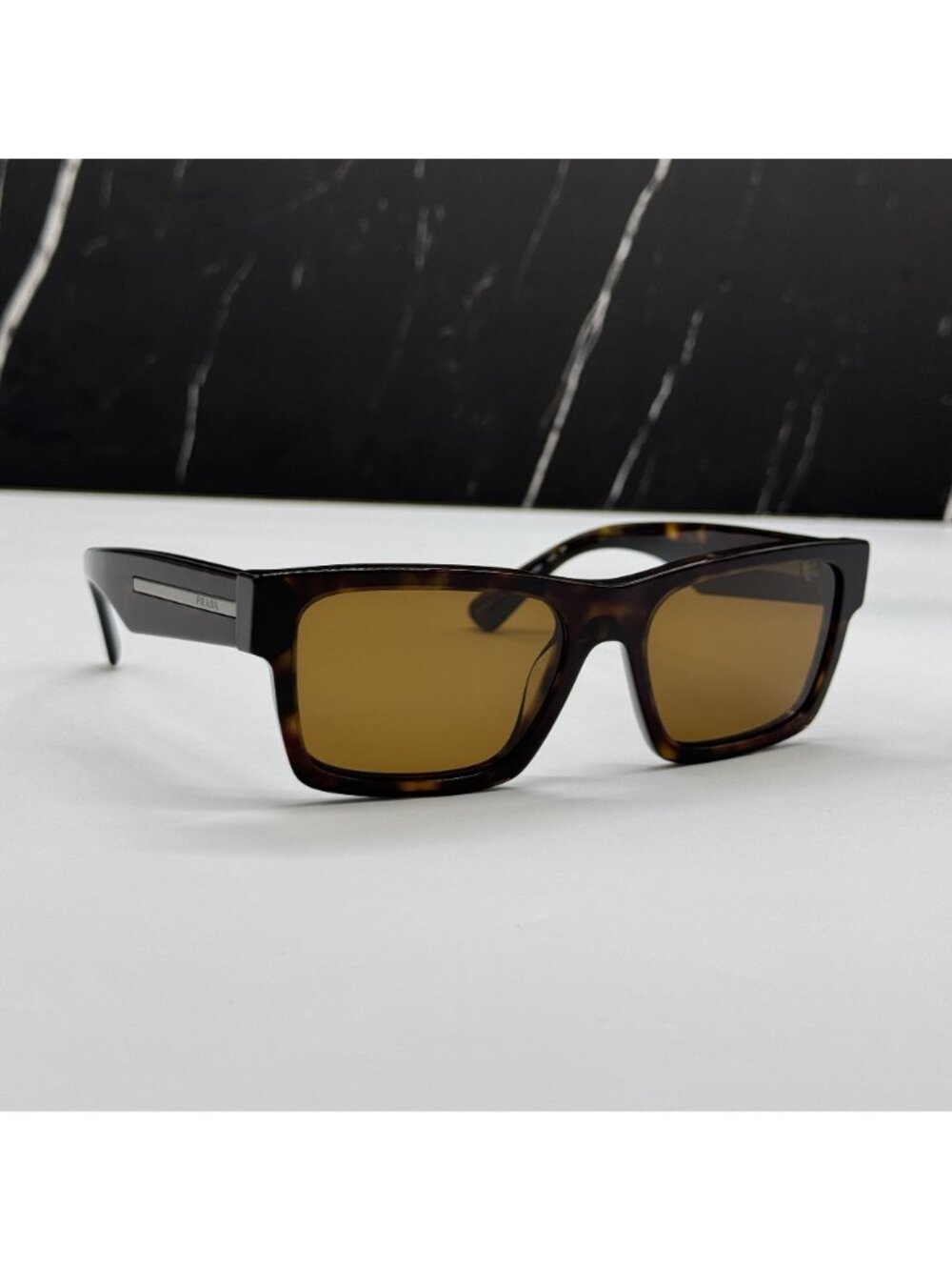 NEW PRADA PR25ZS 2AU0B0 SUNGLASSES PR 25ZS 2AU0B0 SQUARE HAVANA MEN SPR 25Z - Picture 4 of 10